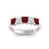 Load image into Gallery viewer, 2-carat-princess-cut-five-stone-ruby-anniversary-ring-in-white-gold-fdwb8008prgrudrangle5-2.00ct-nl-wg.jpg