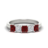 Load image into Gallery viewer, 2-carat-princess-cut-five-stone-ruby-anniversary-ring-in-white-gold-fdwb8008prgrudrsleep-2.00ct-nl-wg.jpg