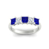 Load image into Gallery viewer, 2-carat-princess-cut-five-stone-sapphire-anniversary-ring-in-white-gold-fdwb8008prgsablangle5-2.00ct-nl-wg.jpg