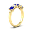 Load image into Gallery viewer, 2-carat-princess-cut-five-stone-sapphire-anniversary-ring-in-yellow-gold-fdwb8008prgsablangle2-2.00ct-nl-yg.jpg