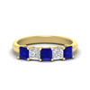 Load image into Gallery viewer, 2-carat-princess-cut-five-stone-sapphire-anniversary-ring-in-yellow-gold-fdwb8008prgsablsleep-2.00ct-nl-yg.jpg