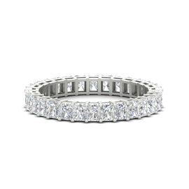 Basket Prong Eternity Radiant Cut Wedding Band