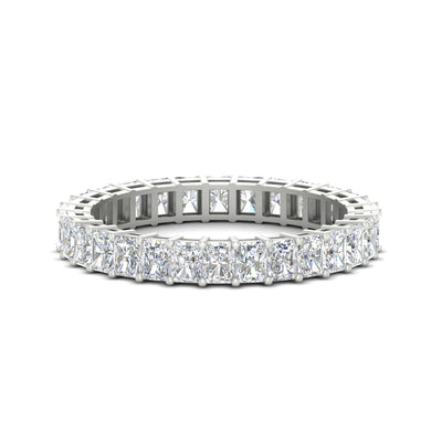 Basket Prong Eternity Radiant Cut Wedding Band