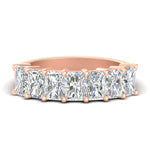 Load image into Gallery viewer, 2-carat-radiant-cut-wedding-anniversary-band-in-rose-gold-FD8008RAB-2.00CT-NL-RG
