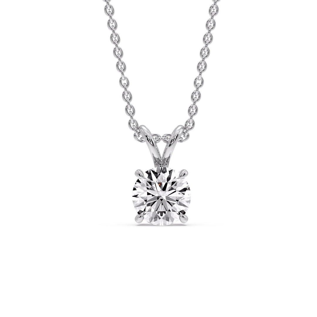 Round 4 Prong Solitaire Pendant