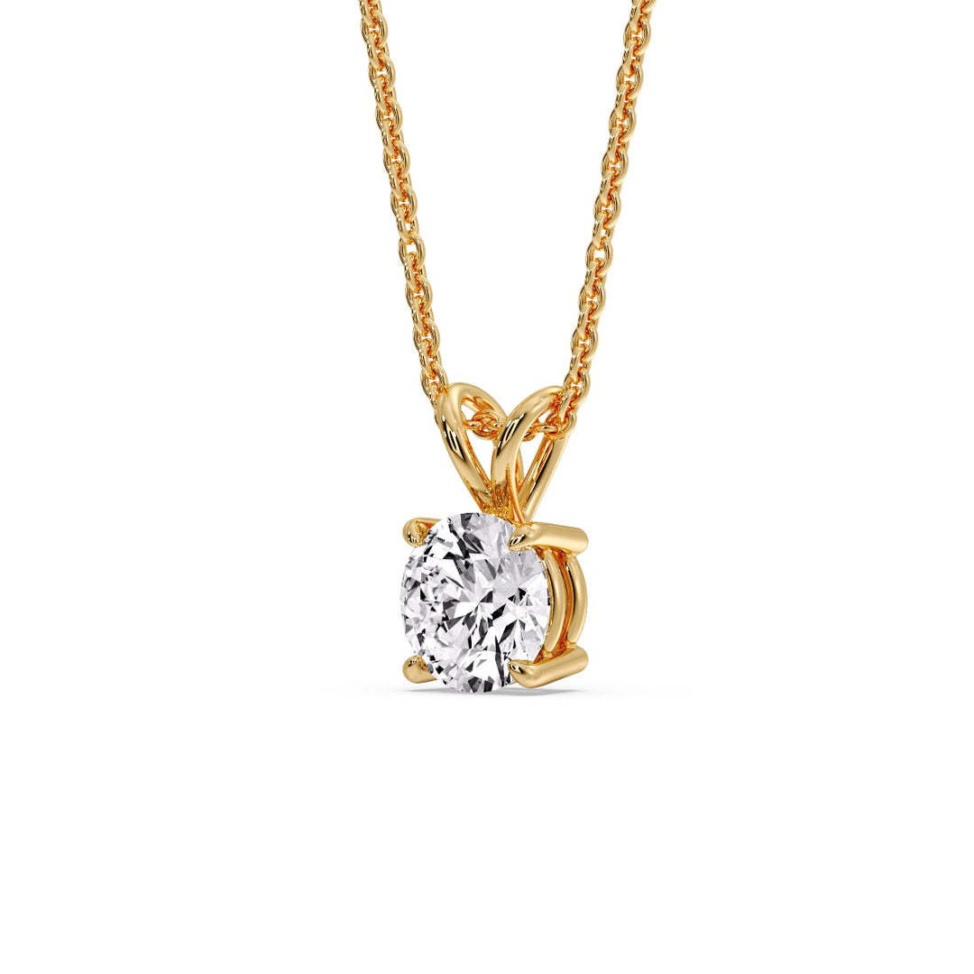 Round 4 Prong Solitaire Pendant