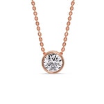 Load image into Gallery viewer, 2 Carat Round Bezel Solitaire Diamond Pendant
