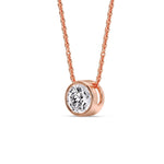 Load image into Gallery viewer, 2 Carat Round Bezel Solitaire Diamond Pendant
