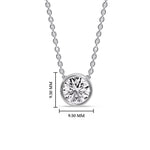 Load image into Gallery viewer, 2 Carat Round Bezel Solitaire Diamond Pendant
