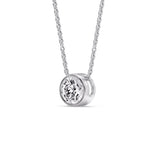 Load image into Gallery viewer, 2 Carat Round Bezel Solitaire Diamond Pendant
