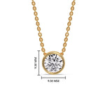 Load image into Gallery viewer, 2 Carat Round Bezel Solitaire Diamond Pendant
