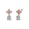 Load image into Gallery viewer, 2-carat-round-drop-antique-design-earring-in-14K-rose-gold-FDEAR8425-1.0CT-NL-RG