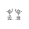 Load image into Gallery viewer, 2-carat-round-drop-antique-design-earring-in-14K-white-gold-FDEAR8425-1.0CT-NL-WG