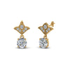 Load image into Gallery viewer, 2-carat-round-drop-antique-design-earring-in-14K-yellow-gold-FDEAR8425-1.0CT-NL-YG