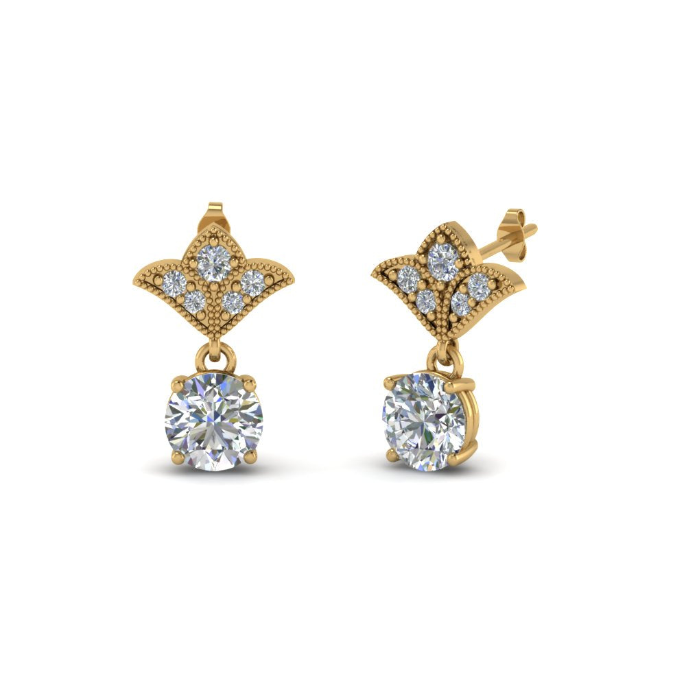 2-carat-round-drop-antique-design-earring-in-14K-yellow-gold-FDEAR8425-1.0CT-NL-YG