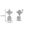 Load image into Gallery viewer, 2-carat-round-drop-antique-design-earring-in-950-Platinum-FDEAR8425-1.0CT-NL-WG