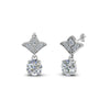 Load image into Gallery viewer, 2-carat-round-drop-antique-design-earring-in-950-Platinum-FDEAR8425-1.0CT-NL-WG