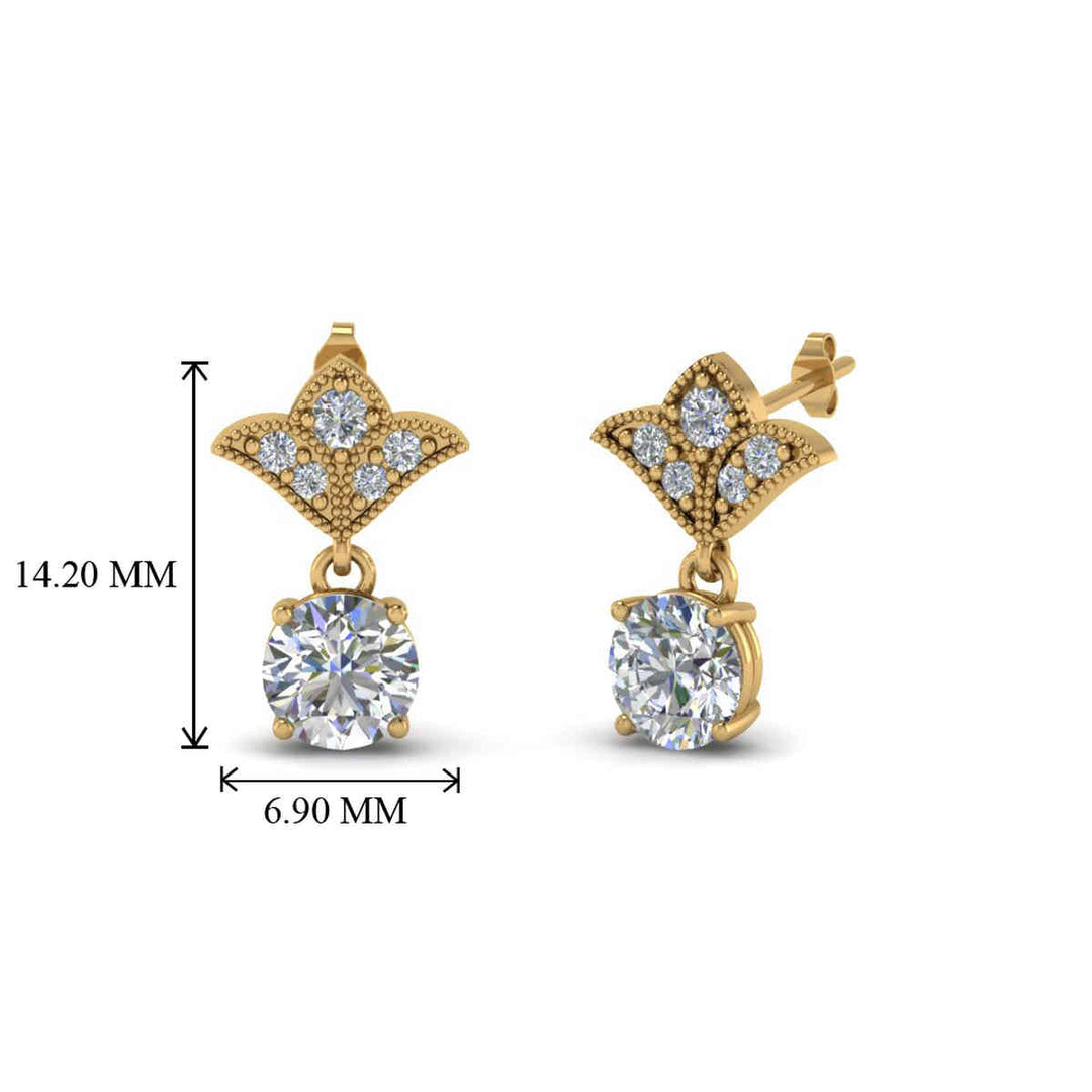 2-carat-round-drop-antique-design-earring-in-14K-yellow-gold-FDEAR8425-1.0CT-NL-YG