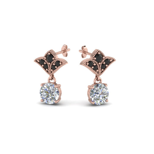 2-carat-round-drop-antique-design-earring-with-black-diamond-in-14K-rose-gold-FDEAR8425-1.0CTGBLACK-NL-RG