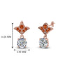 Load image into Gallery viewer, 2-carat-round-drop-antique-design-earring-with-orange-sapphire-in-14K-rose-gold-FDEAR8425-1.0CTGSAOR-NL-RG
