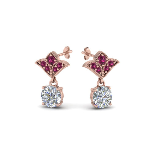 2-carat-round-drop-antique-design-earring-with-pink-sapphire-in-14K-rose-gold-FDEAR8425-1.0CTGSADRPI-NL-RG