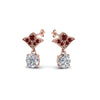 Load image into Gallery viewer, 2-carat-round-drop-antique-design-earring-with-ruby-in-14K-rose-gold-FDEAR8425-1.0CTGRUDR-NL-RG