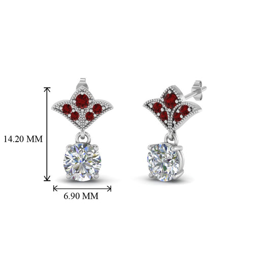 2-carat-round-drop-antique-design-earring-with-ruby-in-950-Platinum-FDEAR8425-1.0CTGRUDR-NL-WG