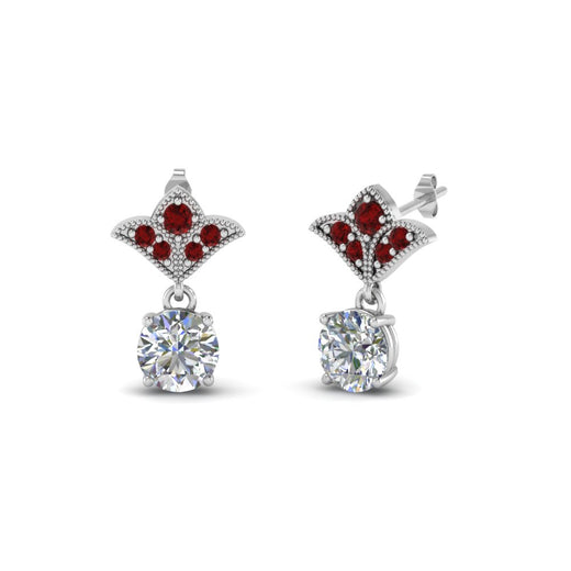 2-carat-round-drop-antique-design-earring-with-ruby-in-950-Platinum-FDEAR8425-1.0CTGRUDR-NL-WG