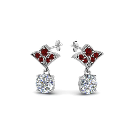 2-carat-round-drop-antique-design-earring-with-ruby-in-950-Platinum-FDEAR8425-1.0CTGRUDR-NL-WG