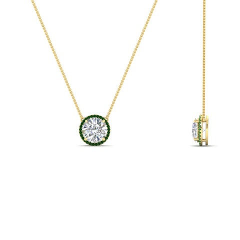 2-carat-round-halo-diamond-pendant-with-emerald-in-FDPD10984GEMGR-2.00CT-NL-YG-GS