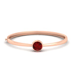 Load image into Gallery viewer, Round Solitaire Bangle Hinged Bracelet