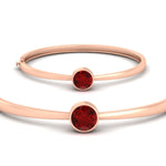 Load image into Gallery viewer, Round Solitaire Bangle Hinged Bracelet