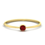 Load image into Gallery viewer, Round Solitaire Bangle Hinged Bracelet