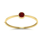 Load image into Gallery viewer, Round Solitaire Bangle Hinged Bracelet