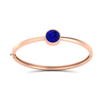 Load image into Gallery viewer, Round Solitaire Bangle Hinged Bracelet