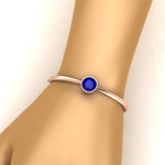 Load image into Gallery viewer, Round Solitaire Bangle Hinged Bracelet