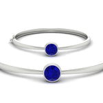 Load image into Gallery viewer, Round Solitaire Bangle Hinged Bracelet