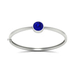 Load image into Gallery viewer, Round Solitaire Bangle Hinged Bracelet