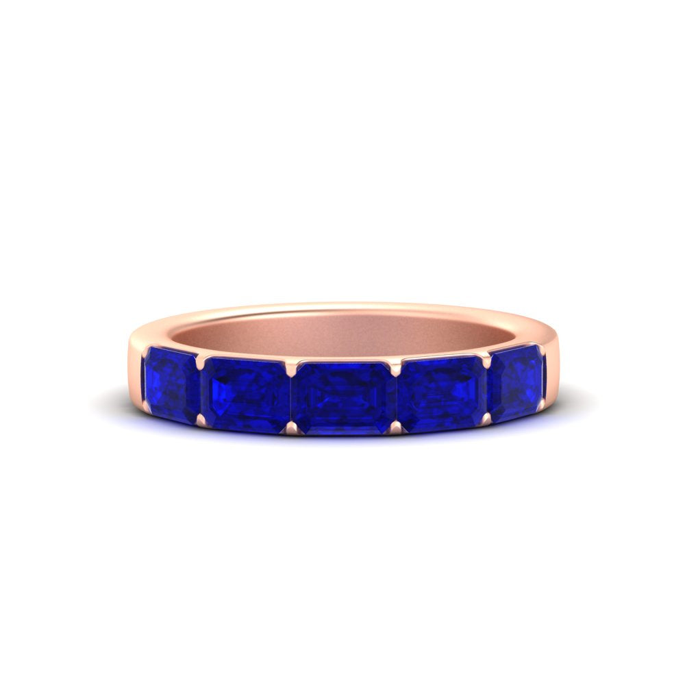 2 Carat Colored Wedding Ring Stack Emerald Cut