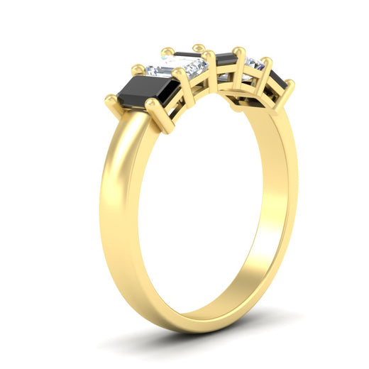 2-ct-black-diamond-emerald-cut-5-stone-wedding-band-in-yellow-gold-fdwb8008emblackangle2-2.00ct-nl-yg
