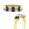Load image into Gallery viewer, 2-ct-black-diamond-emerald-cut-5-stone-wedding-band-in-yellow-gold-fdwb8008emblackangle3-2.00ct-nl-yg