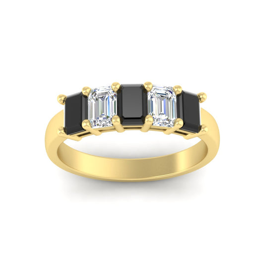 2-ct-black-diamond-emerald-cut-5-stone-wedding-band-in-yellow-gold-fdwb8008emblackangle5-2.00ct-nl-yg