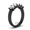 Load image into Gallery viewer, 2-ct-diamond-emerald-cut-5-stone-wedding-band-in-black-gold-fdwb8008emangle2-2.00ct-nl-bg-hw
