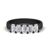 Load image into Gallery viewer, 2-ct-diamond-emerald-cut-5-stone-wedding-band-in-black-gold-fdwb8008emsleep-2.00ct-nl-bg
