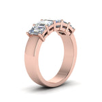 Load image into Gallery viewer, Emerald Cut Five Stone Diamond Anniversary Ring
