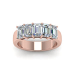 Load image into Gallery viewer, Emerald Cut Five Stone Diamond Anniversary Ring
