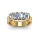 Load image into Gallery viewer, Emerald Cut Five Stone Diamond Anniversary Ring
