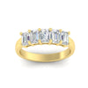 Load image into Gallery viewer, 2-ct-diamond-emerald-cut-5-stone-wedding-band-in-yellow-gold-fdwb8008emangle5-2.00ct-nl-yg