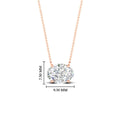 Thumbnail 52 - East West Oval Solitaire Pendant