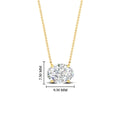 Thumbnail 63 - East West Oval Solitaire Pendant
